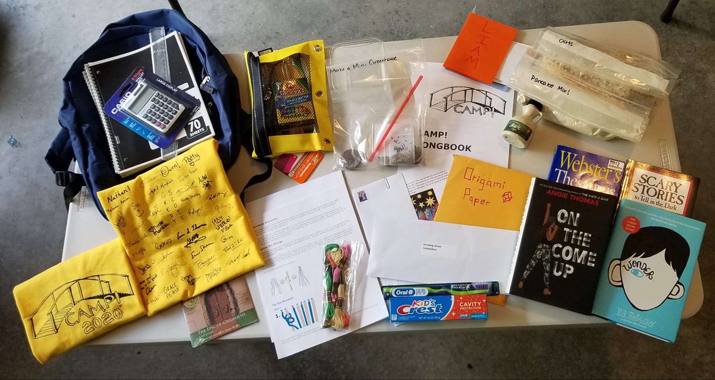 CAMP! 2020 backpack contents